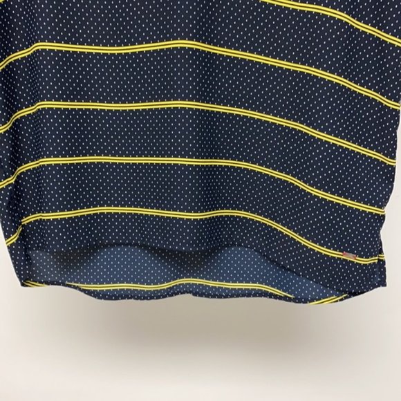Tommy Hilfiger navy Striped/polka dot blouse.  Bundle only. - Picture 2 of 7